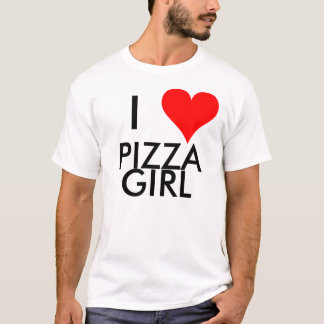 I Herz-Pizza-Mädchen T-Shirt