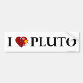 I (Herz) Pluto Autoaufkleber (Vorne)