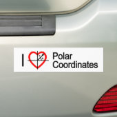 I Herz Polar Koordinaten Autoaufkleber (Auf Auto)