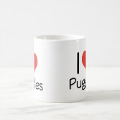 I Herz Puggles Kaffeetasse (Mittel)