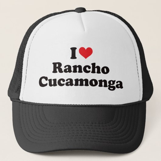I Herz Rancho Cucamonga Truckerkappe (Vorderseite)