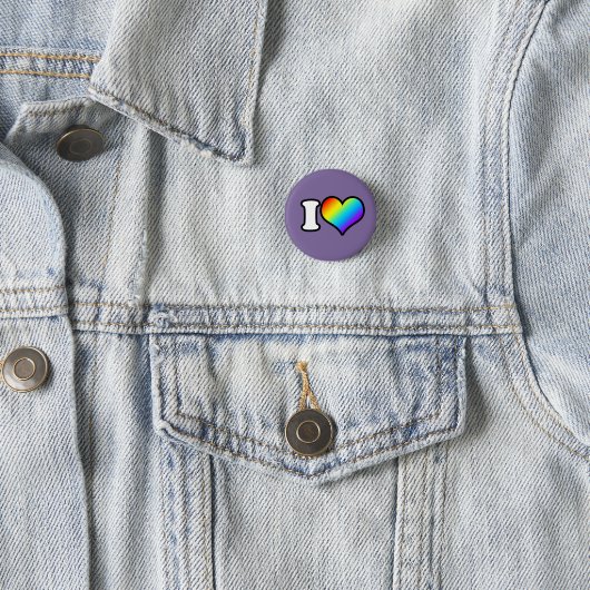 I (Herz) Regenbogen Button (Beispiel)