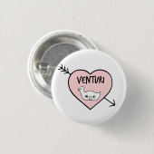 I Herz-Robert Venturi-Knopf Button (Vorne & Hinten)