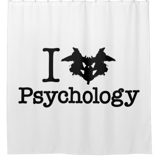 I Herz (Rorschach Inkblot) Psychologie Duschvorhang (Vorderseite)