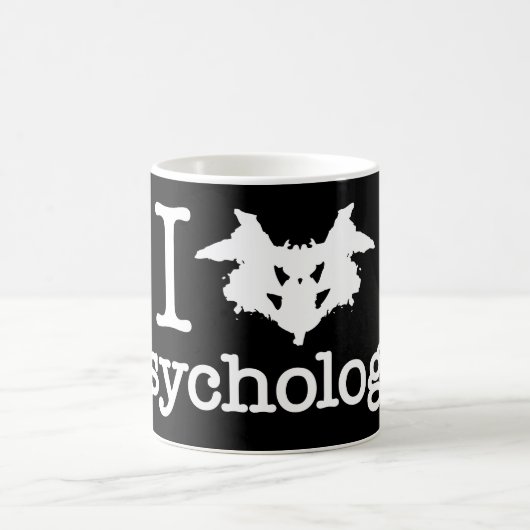 I Herz (Rorschach Inkblot) Psychologie Kaffeetasse (Mittel)