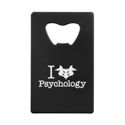 I Herz (Rorschach Inkblot) Psychologie Kreditkarten Flaschenöffner (Rückseite)