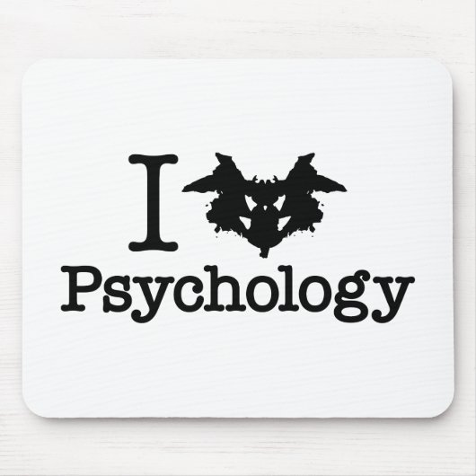 I Herz (Rorschach Inkblot) Psychologie Mousepad (Vorne)