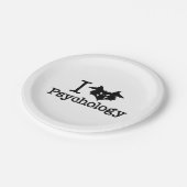 I Herz (Rorschach Inkblot) Psychologie Pappteller (Schrägansicht)