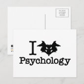 I Herz (Rorschach Inkblot) Psychologie Postkarte (Vorne/Hinten)