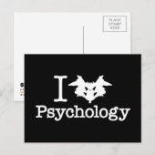 I Herz (Rorschach Inkblot) Psychologie Postkarte (Vorne/Hinten)