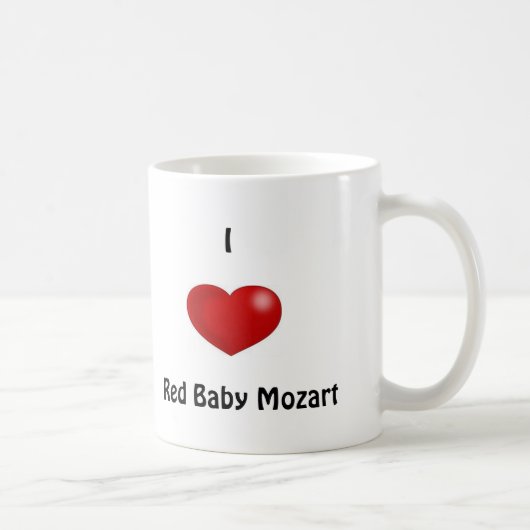 I Herz-rotes Baby Mozart Kaffeetasse (Rechts)