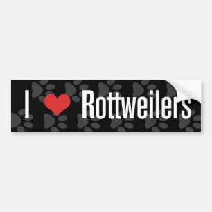 I (Herz) Rottweilers Autoaufkleber