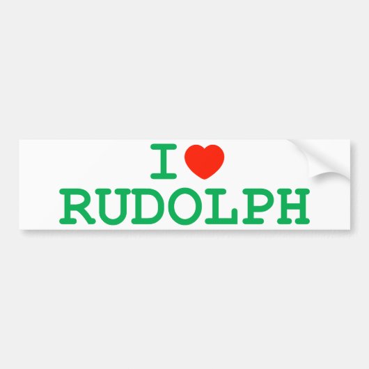 I Herz Rudolph Autoaufkleber (Vorne)