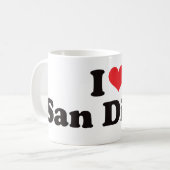 I Herz San Diego Kaffeetasse (Vorderseite Links)