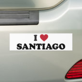 I Herz-Santiago-Chile Autoaufkleber (Auf Auto)