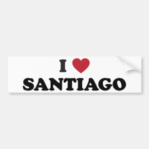 I Herz-Santiago-Chile Autoaufkleber