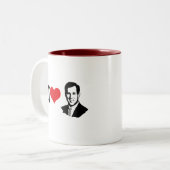 I HERZ SANTORUM 2012 ZWEIFARBIGE TASSE (Vorderseite Links)