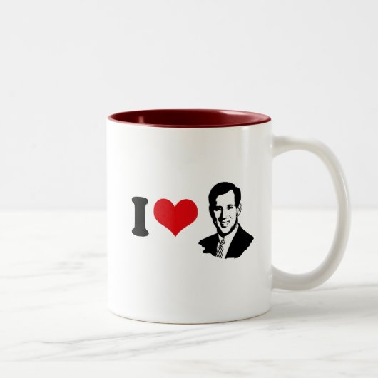 I HERZ SANTORUM 2012 ZWEIFARBIGE TASSE (Rechts)