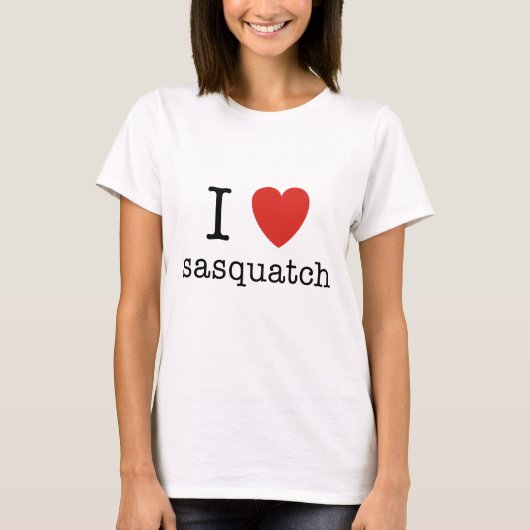 I Herz Sasquatch T-Shirt (Vorderseite)