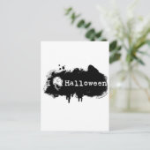 I (Herz-Schädel Halloween) Postkarte (Stehend Vorderseite)