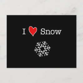 I (Herz) Schnee Postkarte