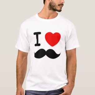 I Herz-Schnurrbärte T-Shirt
