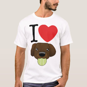 I Herz-Schokoladen-Labrador-T - Shirt