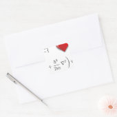 I Herz Schrodinger Gleichung Quadratischer Aufkleber (Umschlag)