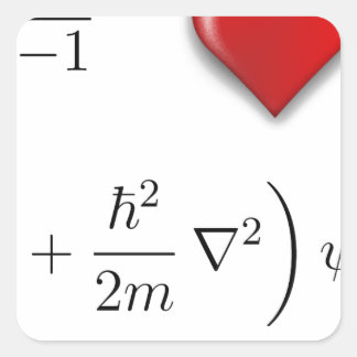 I Herz Schrodinger Gleichung Quadratischer Aufkleber