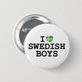 I Herz-Schwede-Jungen Button (Vorne & Hinten)