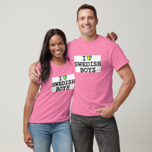 I Herz-Schwede-Jungen T-Shirt