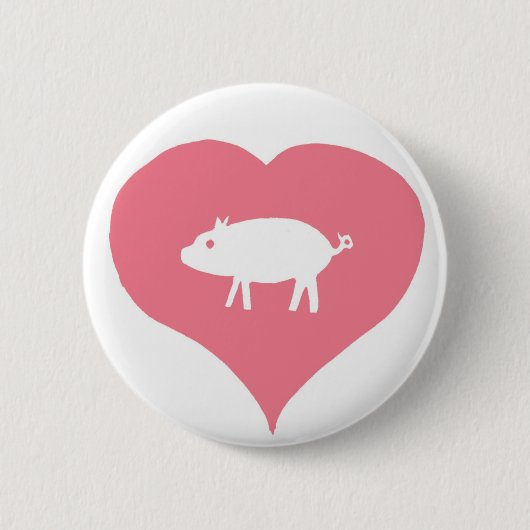 I Herz-Schwein-Button Button (Vorderseite)