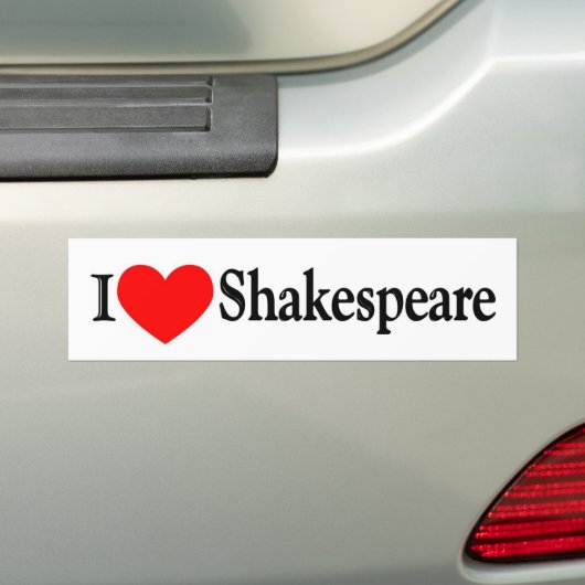 I Herz Shakespeare Autoaufkleber (Auf Auto)