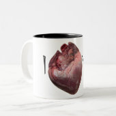 I "Herz" Sie Zweifarbige Tasse (Vorderseite Links)