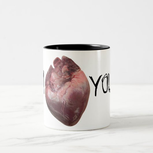 I "Herz" Sie Zweifarbige Tasse (Mittel)