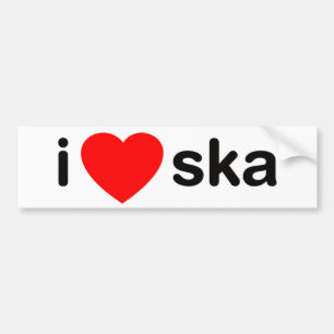 I Herz Ska Autoaufkleber