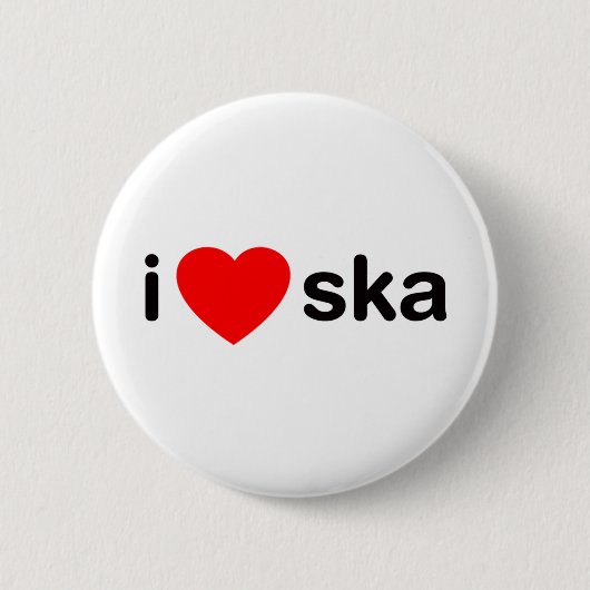 I Herz Ska Button (Vorderseite)