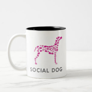 I Herz-SozialhundeTasse Zweifarbige Tasse