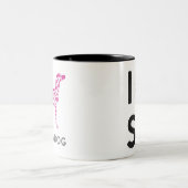 I Herz-SozialhundeTasse Zweifarbige Tasse (Mittel)