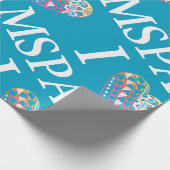 I Herz Spam aquamarines Ombre Geschenkpapier (Ecke)