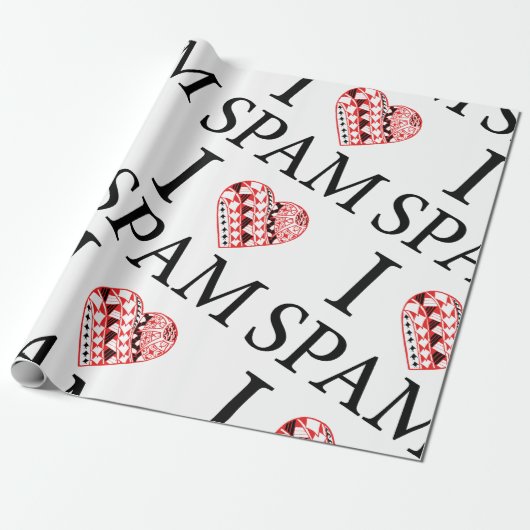 I Herz Spam Geschenkpapier (Ungerollt)