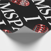 I Herz Spam-Schwarzes Geschenkpapier (Ecke)