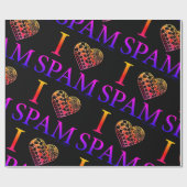 I Herz Spam schwarzes Ombre II Geschenkpapier (Flach)