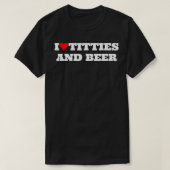 I Herz Städte und Bierbraut Liebe Funny Gag Style T-Shirt (Design vorne)