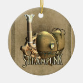 I Herz Steampunk personalisierte Verzierung Keramik Ornament (Vorne)
