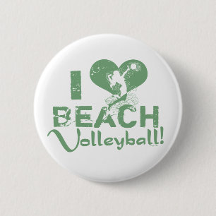 I Herz-Strand-Volleyball Button