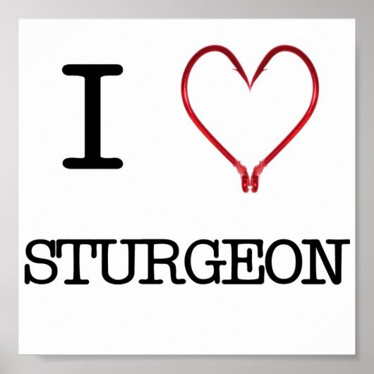 I [Herz] Sturgeon Poster (Vorne)