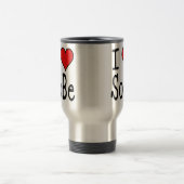 I Herz-Südstrand Reisebecher (Mittel)