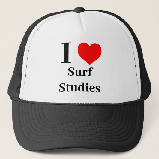 I Herz Surf Studien Truckerkappe (Vorderseite)