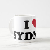 I Herz Sydney Australien Kaffeetasse (Vorderseite Links)